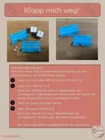 Vorschau - Spiele - Klapp mich weg mit Würfelvorlage (Addition bis 9, Ziffern, Würfel) - Deckblatt