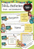 Vorschau - Anderer Materialtyp - Tisch-Helferlein Klasse 1 Tafel Druck- & Schreibschrift - Deckblatt