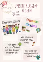 Vorschau - Poster - Unsere Klassenregeln (Bildkarten - Classroommanagement) - Deckblatt