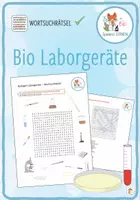 Vorschau - Arbeitsblätter - Bio Laborgeräte – Wortsuchrätsel - Deckblatt