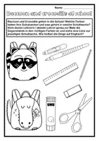 Vorschau - Stundenentwürfe - "Raccoon and cocodile at school" (schoolthings + colours) - Seite 3