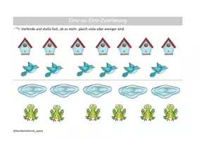 Vorschau - Arbeitsblätter - Eins-zu-Eins-Zuordnung üben - Seite 2