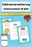 Vorschau - Arbeitsblätter - Zahlraumerweiterung Stationsarbeit im Zahlenraum bis 1000 - Deckblatt
