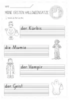 Vorschau - Arbeitsblätter - Meine ersten Sätze - Halloween - 1. Klasse - Schreiben - Seite 3