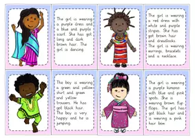 Vorschau - Bildkarten - Children around the world - matching activity - personal description - Seite 2
