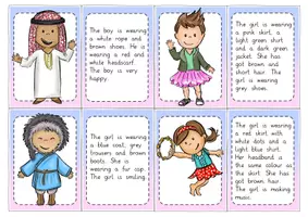 Vorschau - Bildkarten - Children around the world - matching activity - personal description - Seite 3