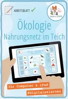Vorschau - Arbeitsblätter - Ökologie: Nahrungsnetz – digitale Zuordnungsaktivität für Computer & iPad - Deckblatt