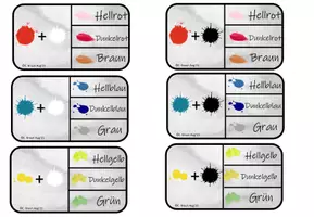 Vorschau - Arbeitsblätter - Klammerkarten -Farben mischen - Seite 2