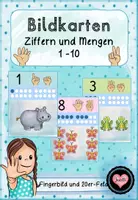 Vorschau - Poster - Bildkarten zu den Ziffern und Mengen 1 bis 10 - Deckblatt