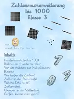 Vorschau - Arbeitsblätter - Wiederholung und Vertiefung ZR bis 100/ Zahlenraumerweiterung bis 1000 - Deckblatt