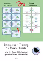 Vorschau - Stationenlernen - Einmaleins Training: 15 Puzzle (alle Reihen, gemischte Reihen) - Deckblatt