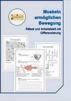 Vorschau - Arbeitsblätter - Muskeln ermöglichen Bewegung - Deckblatt