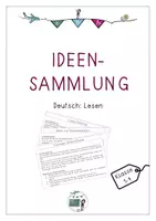 Vorschau - Anderer Materialtyp - Ideensammlung für den Deutschunterricht - Lesen - Deckblatt
