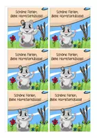 Vorschau - Mal- und Bastelvorlagen - Feriengrüße Hamsterklasse kostenlos Klassentier - Seite 1