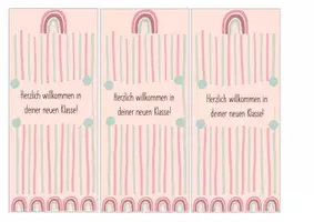 Vorschau - Mal- und Bastelvorlagen - Paket: Schulstart Geschenke (Lesezeichen, Orakel, Stundenplan) - Seite 3