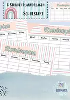Vorschau - Anderer Materialtyp - Stundenplanvorlagen - Geschenk für den Schulstart - Deckblatt