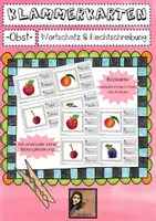 Vorschau - Spiele - Klammerkarten Obst_DaZ_Rechtschreibung - Deckblatt