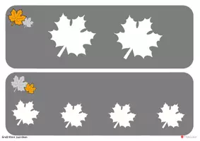 Vorschau - Arbeitsblätter - Groß oder Klein - HERBST - Klettmappe - 1 zu 1 Zuordnung (TEACCH) - Seite 3