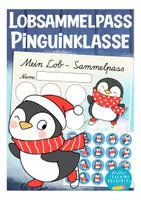 Vorschau - Fördermaterial/Inklusion - Pinguinklasse Lobkärtchen Sammelpass - Deckblatt