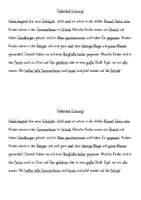 Vorschau - Arbeitsblätter - Fehlertext Abschreibtext nach den Sommerferien 3. Klasse - Seite 1