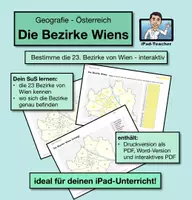 Vorschau - Arbeitsblätter - GEO: die Bezirke Wiens - interaktives Arbeitsblatt - Deckblatt