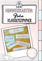 Vorschau - Anderer Materialtyp - Hinweiskarten/Organisation ( auch editierbar)- Boho Klassenzimmer - Deckblatt