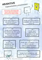 Vorschau - Arbeitsblätter - Adjektive - Eigenschaften umschreiben - Seite 1