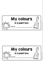 Vorschau - Arbeitsblätter - Wortschatzübung - Colours in a paint box - Seite 1
