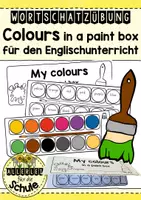 Vorschau - Arbeitsblätter - Wortschatzübung - Colours in a paint box - Deckblatt