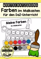 Vorschau - Arbeitsblätter - Wortschatzübung - Farben im Malkasten - Deckblatt