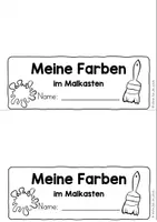 Vorschau - Arbeitsblätter - Wortschatzübung - Farben im Malkasten - Seite 1
