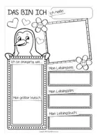 Vorschau - Arbeitsblätter - Das bin ich - Pinguinklasse (sich vorstellen) - Seite 3