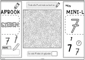 Vorschau - Unterrichtsreihen - Mini-Lapbook | Ziffer 7 | Zifferneinführung - Seite 3