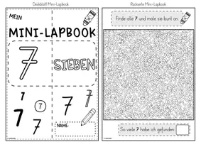 Vorschau - Unterrichtsreihen - Mini-Lapbook | Ziffer 7 | Zifferneinführung - Seite 2