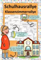 Vorschau - Arbeitsblätter - Schulhausrallye Klassenzimmerrallye - Deckblatt