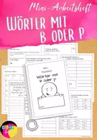 Vorschau - Arbeitsblätter - Wörter mit b oder p Übungen Mini-Arbeitsheft - Deckblatt