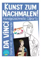 Vorschau - Mal- und Bastelvorlagen - Kunstfälscher Cliparts - Leonardo da Vinci "Dame mit dem Hermelin" - Deckblatt