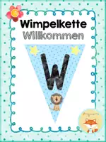 Vorschau - Anderer Materialtyp - Wimpelkette - Willkommen (Löwenklasse) - Deckblatt