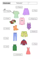 Vorschau - Arbeitsblätter - DaZ Paket KLEIDUNG - Lernwörter, Maldiktat, Rätsel (5-fach diff.), Plural + LÖSUNG - Seite 3