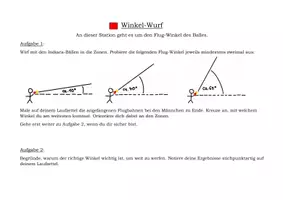 Vorschau - Arbeitsblätter - Stationskarten und Laufzettel Weitwurf - Seite 1