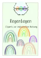 Vorschau - selbst erstellte Cliparts/Grafiken - Regenbogen Clipart Set - verschiedene Farben - Deckblatt