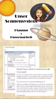 Vorschau - Unterrichtsreihen - Einheit Planeten + Klassenarbeit Klasse 4 - Deckblatt