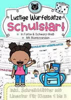 Vorschau - Unterrichtsreihen - Lustige Würfelsätze SCHULSTART | Schreib- und Lesespaß! - Deckblatt
