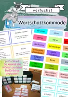 Vorschau - Bildkarten - Wortschatzkommode mit Auftragskärtchen - Deckblatt
