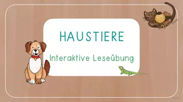 Vorschau - Unterrichtsreihen - Haustiere - ein Arbeitsheft und eine interaktive Leseübung - Seite 1