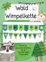 Vorschau - Präsentationen/Tafelbilder - Wald Wimpelkette - Deckblatt