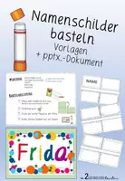 Vorschau - Mal- und Bastelvorlagen - Anleitung : Namenschilder basteln - Deckblatt