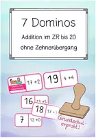 Vorschau - Spiele - 7 Dominos zur Addition ohne Zehnerübergang im ZR bis 20 - Deckblatt