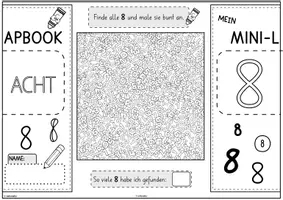 Vorschau - Unterrichtsreihen - Mini-Lapbook BASISSCHRIFT | Ziffer 8 | Zifferneinführung - Seite 3