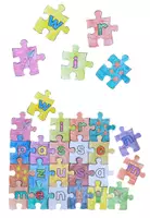 Vorschau - Mal- und Bastelvorlagen - Kooperatives Puzzle in Kunst - Wir passen zusammen - Soziales Lernen - Seite 1